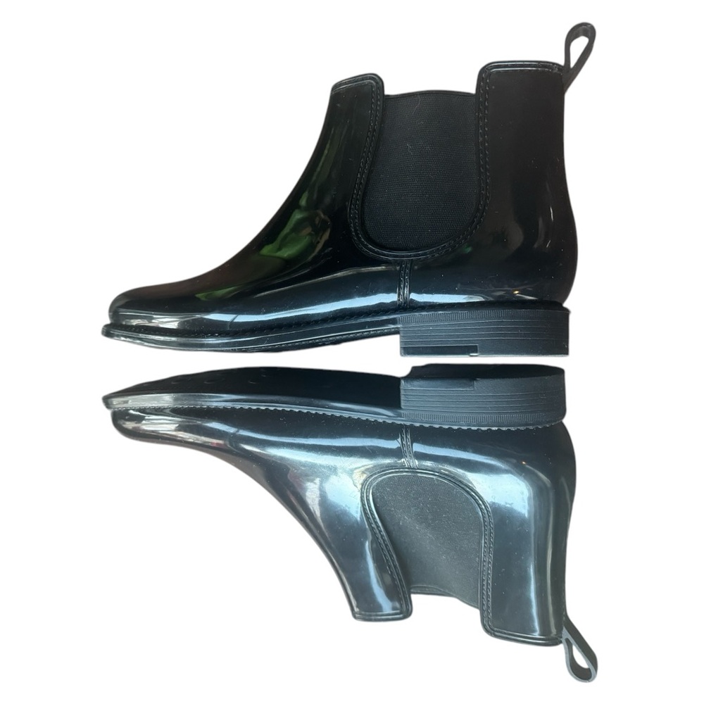 Henry Ferrera Clarity-52 Black Ankle Pull On Wellington Rain Boots. - Picture 4 of 6